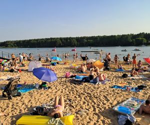 Plażowicze nad Lubianką