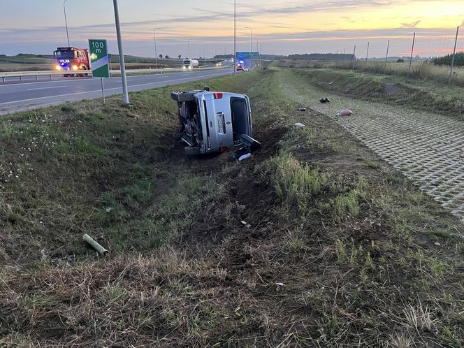 Wypadek na S61 w Konarzycach