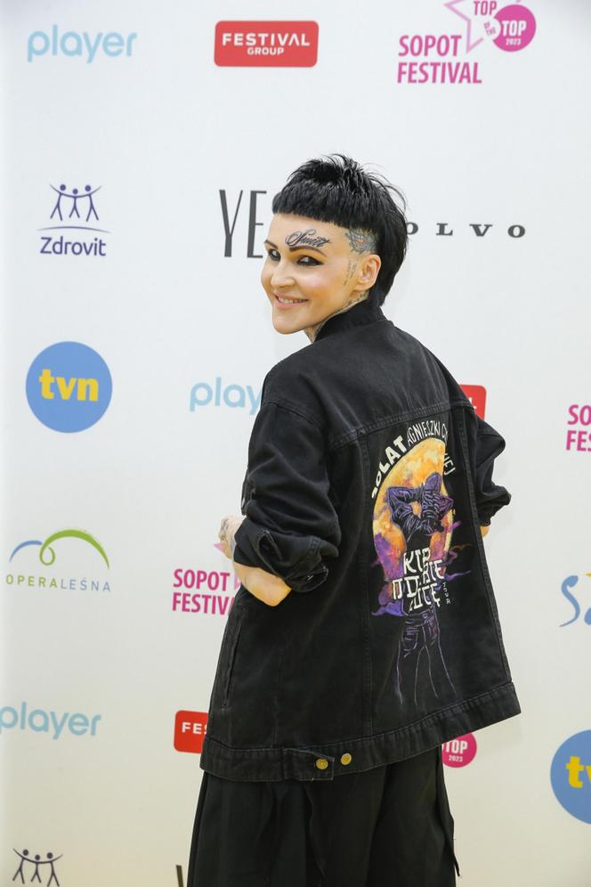 Nowy tatuaż na twarzy Agnieszki Chylińskiej podczas Top Of The Top Sopot Festival 