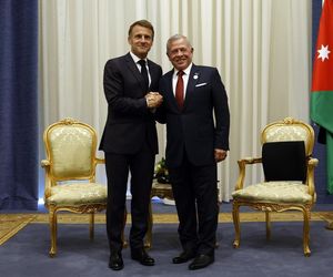 Emmanuel Macron i Donald Trump w Sharm el-Sheikh