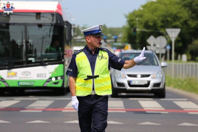 Policjanci sprawdzali swoje umiejętności na najbardziej ruchliwym skrzyżowaniu w Lublinie
