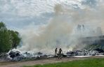 Pożar opon w podwarszawskim Mysiadle
