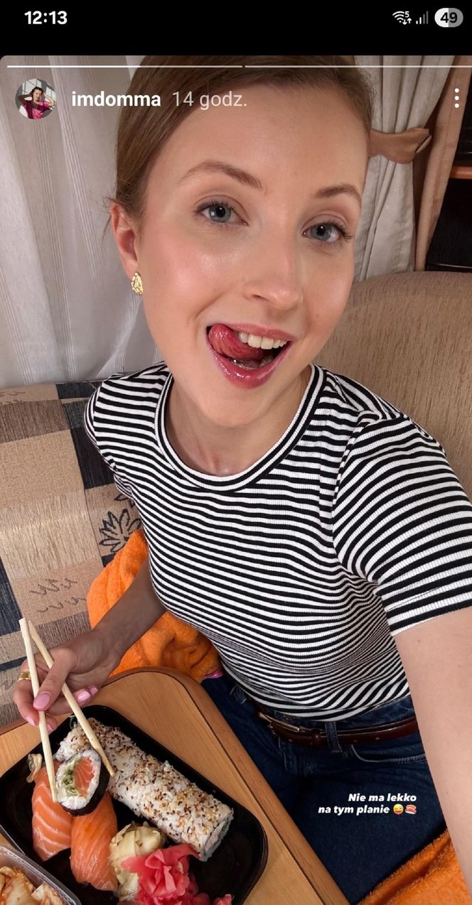 M jak miłość nowy sezon. Natalka (Dominika Suchecka) na planie