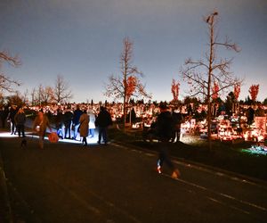 1 listopada na Cmentarzu Łostowickim w Gdańsku. Tak wygląda w dniu Wszystkich Świętych
