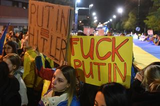 Protest pod ambasadą Rosji w Warszawie