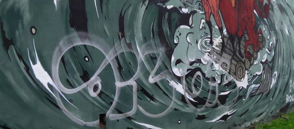 Wandale zniszczyli mural na ul. Toruńskiej w Bydgoszczy