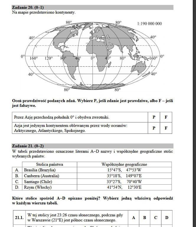 Egzamin gimnazjalny 2017 część przyrodnicza