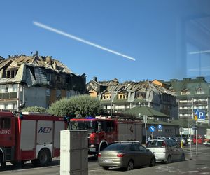 Tak wygląda miejsce pożaru w Ząbkach w piątkowy poranek 04.07.2025