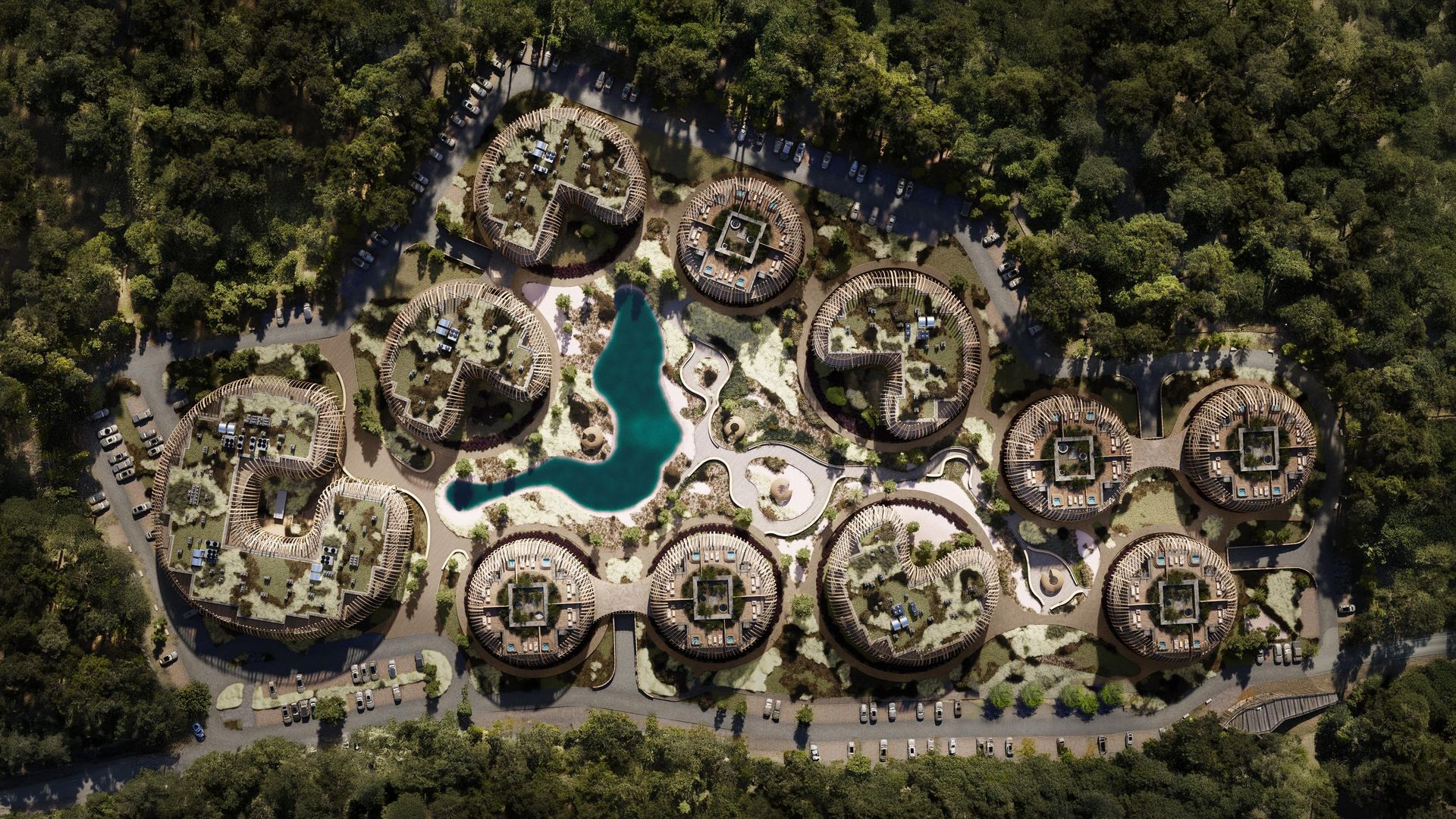 Kompleks dziewięciu apartamentowo-hotelowych pawilonów na Wyspie Sobieszewskiej