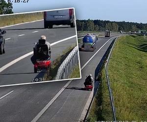 Pijany i na wózku inwalidzkim. Policjanci zatrzymali go na ekspresówce
