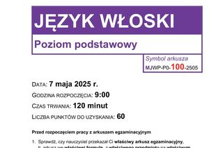 Matura 2025 włoski 7.05.2025. ODPOWIEDZI, arkusze CKE, rozwiązania zadań [Formuła 2023]