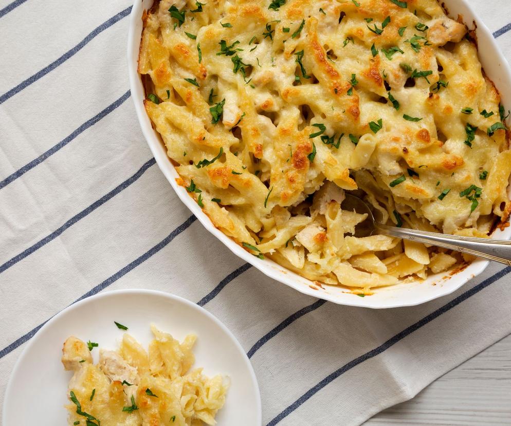 Zapiekanka Kurczak Alfredo  - prosta  i idealna na niedrogi obiad