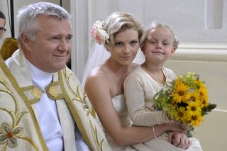 Włodzimierz Matuszak i Karolina Nolbrzak w serialu Plebania