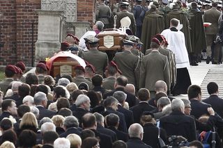 Pogrzeb Lecha i Marii Kaczyńskich w Krakowie, 2010r.