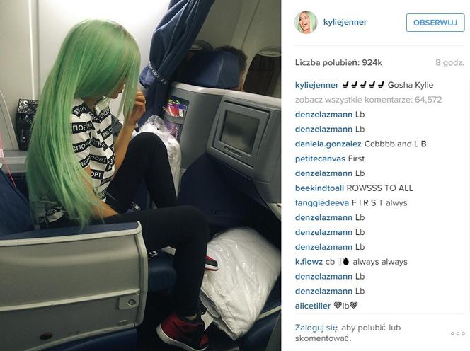 Kylie Jenner ma zielone włosy