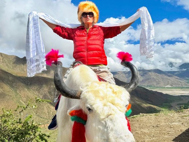 Ewa Kasprzyk medytuje w Tybecie