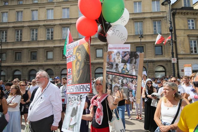 Marsz dla Palestyny przeszedł w niedzielę, 17 sierpnia ulicami Warszawy