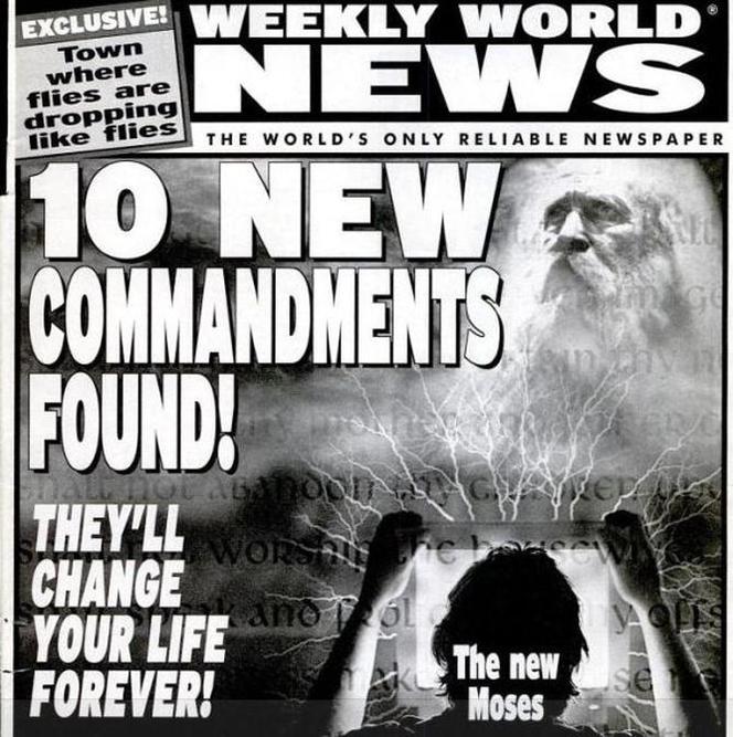 World Weekly News: 10 nowych przykazań