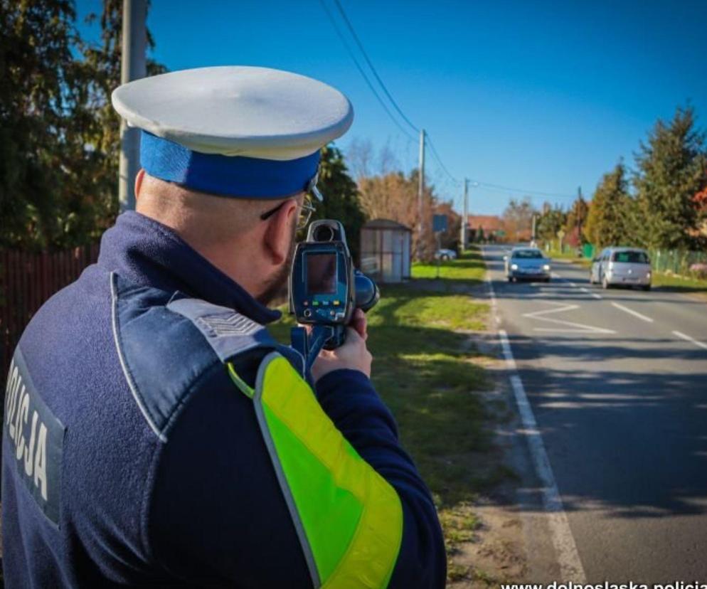 policjant z suszarką Wrocław