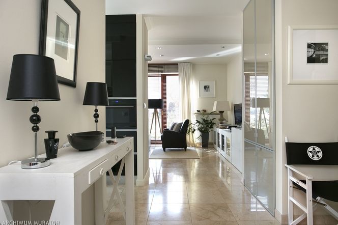 Gres porcelanowy: nowoczesny salon
