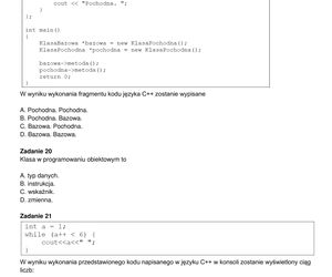 Egzamin zawodowy informatyk - przykładowe zadania. Nazwa kwalifikacji: Projektowanie, programowanie i testowanie aplikacji