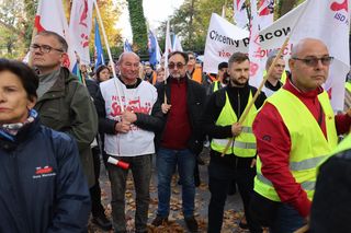 Protest hutników w Warszawie (23.10.2024)
