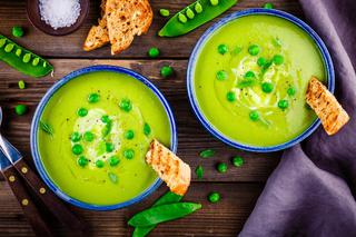 Zupa krem z zielonego groszku - przepis na zdrową zupę
