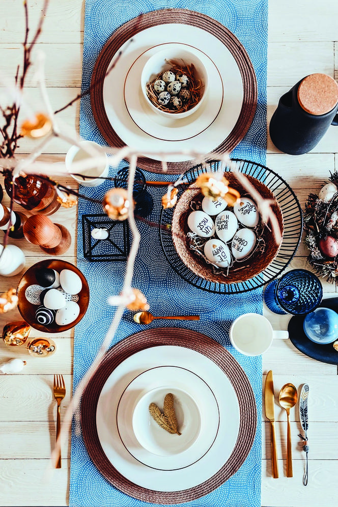 Wielkanocne dekoracje stołu