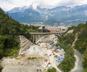 Budowa Tunelu Bazowego Brenner na granicy Austrii i Włoch