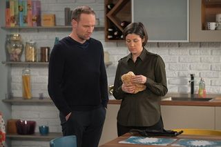 Pierwsza miłość odc. 4050 po wakacjach 2025. Kinga (Aleksandra Zienkiewicz), Janek (Maciej Mikołajczyk)