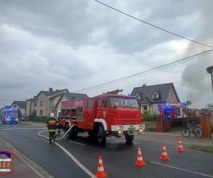 Pożar blaszanego warsztatu na ul. Ruchu Oporu w Bojszowach Nowych