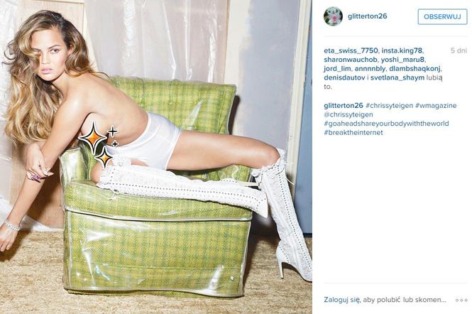 Chrissy Teigen, Instagram - nagie zdjęcie, które wywołało skandal