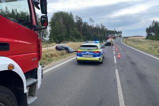 Zderzenie dwóch aut w pobliżu Giełczyna pod Łomżą