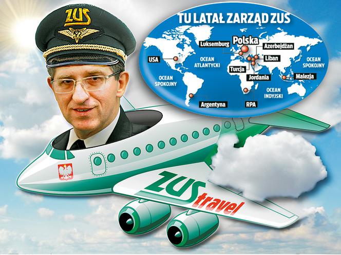 ZUS zwiedził świat za niemal pół miliona zł