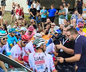 Tour de Pologne w Katowicach. Kolarze bawią się z kibicami