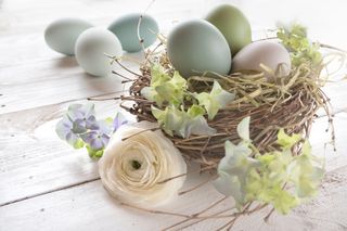 Kwiaty w wielkanocnych dekoracjach