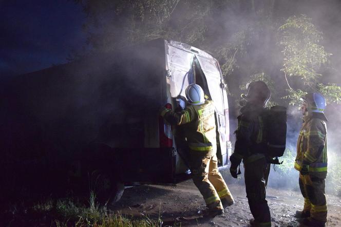 Bus w ogniu. Pożar podczas jazdy