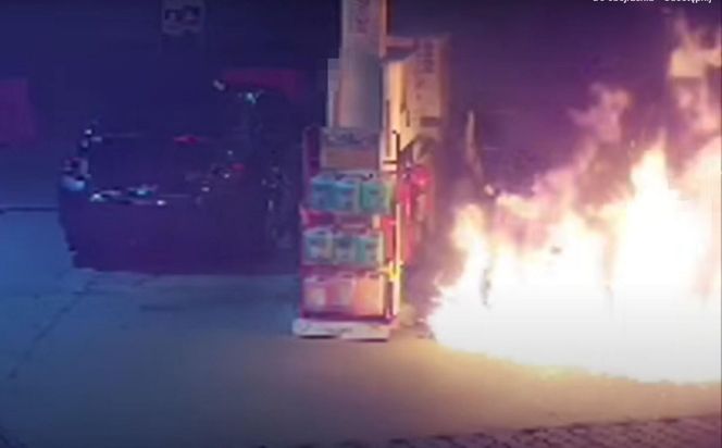 Wrocław. Rozlał benzynę na stacji i ją podpalił. 49-latek w rękach policji [ZDJĘCIA]