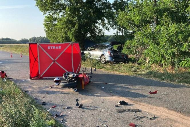 Śmiertelny wypadek w Chrząstowie. Motocyklista nie żyje