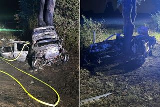 Tragiczny wypadek pod Siedlcami. Samochód rozpadł się na dwie części