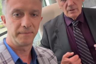 Pierwsza miłość po wakacjach. Artur (Łukasz Płoszajski), Karol Weksler (Karol Strasburger) na planie