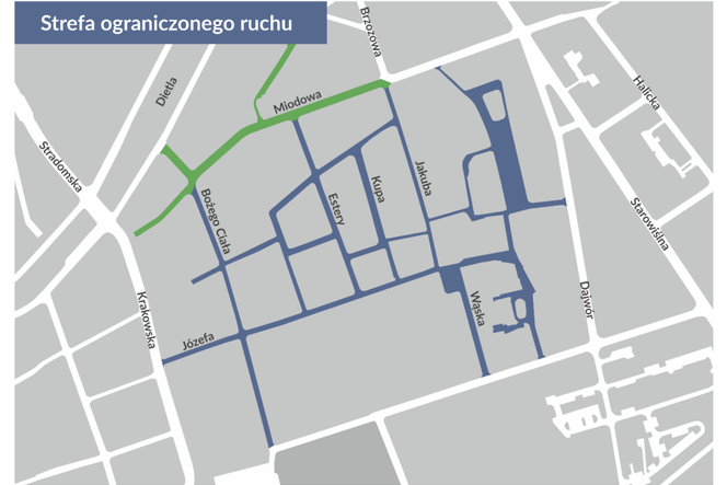 Strefa ograniczonego ruchu na krakowskim Kazimierzu