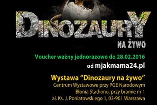 Wystawa Dinozaury na żywo: zapisz się do newslettera Mjakmama24.pl i otrzymaj zniżkę!