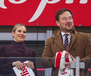 Marta Nawrocka na meczu Polska - Holandia