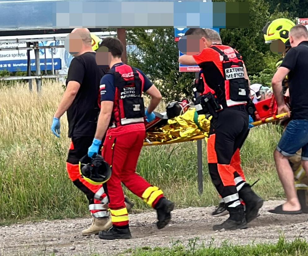 Czołowe zderzenie z motocyklem. Makabryczny wypadek w Rembelszczyźnie