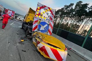 Wypadek na A2 pod Świebodzinem. Pięć osób ciężko rannych. Bus zderzył się z autem służby drogowej [ZDJĘCIA]