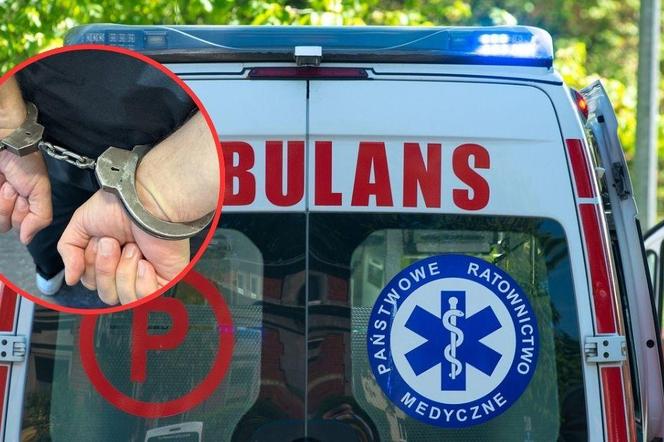 Żądał, aby karetką zawieźli go na odwyk. Odmówili mu, więc zwyzywał ratowników i zniszczył ambulans