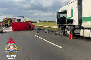 Śmiertelny wypadek na DK 91 pod Chełmżą. Droga całkowicie zablokowana! [ZDJĘCIA]