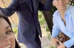 M jak miłość. Kinga (Katarzyna Cichopek), Magda (Anna Mucha), Andrzej Budzyński (Krystian Wieczorek) na planie