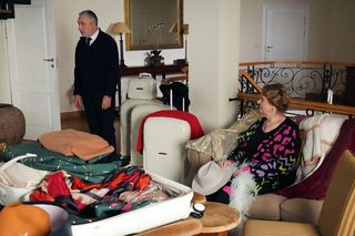 Barwy szczęścia odc. 3197. Józefina Rawiczowa (Elżbieta Jarosik), Andrzej Zastoja-Modelski (Leon Charewicz)